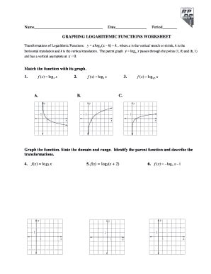 1 For any quadratic of the form y ax2 c, the axis of symmetry is always the line X0. . Graphing logarithmic functions worksheet rpdp answer key
